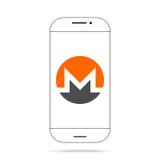 Monero XMR cryptocurrency象传染媒介iphone 向量例证 Monero XMR cryptocurrency象传染媒介iphone 向量例证